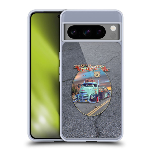Larry Grossman Retro Collection Keep on Truckin' Rt. 66 Soft Gel Case for Google Pixel 8 Pro