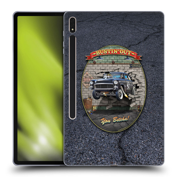 Larry Grossman Retro Collection Bustin' Out '55 Gasser Soft Gel Case for Samsung Galaxy Tab S8 Plus