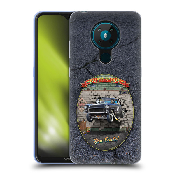 Larry Grossman Retro Collection Bustin' Out '55 Gasser Soft Gel Case for Nokia 5.3