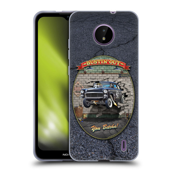 Larry Grossman Retro Collection Bustin' Out '55 Gasser Soft Gel Case for Nokia C10 / C20