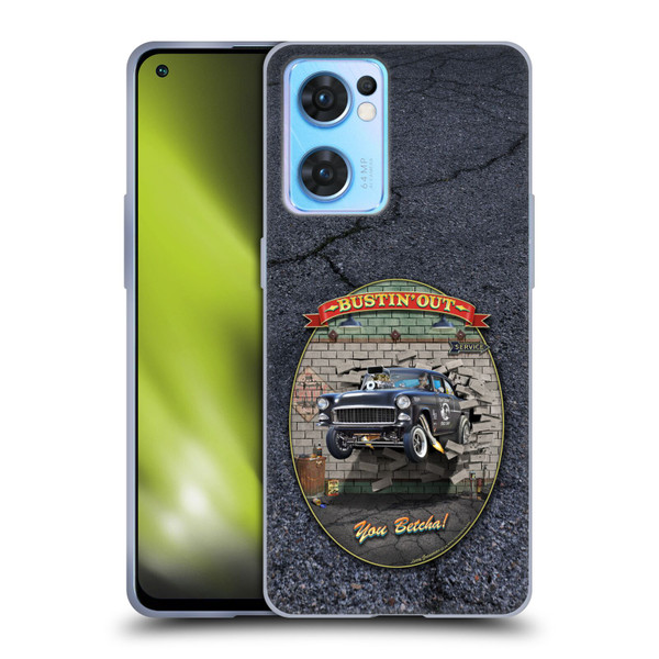Larry Grossman Retro Collection Bustin' Out '55 Gasser Soft Gel Case for OPPO Reno7 5G / Find X5 Lite