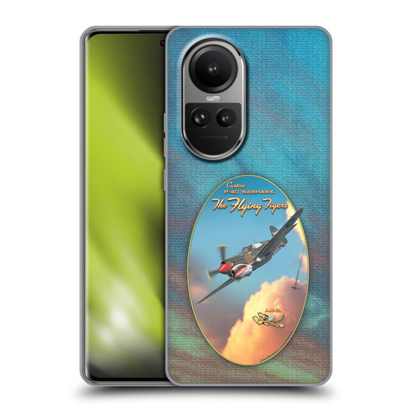 Larry Grossman Retro Collection P-40 Warhawk Flying Tiger Soft Gel Case for OPPO Reno10 5G / Reno10 Pro 5G
