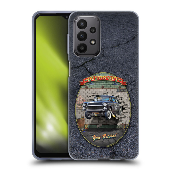 Larry Grossman Retro Collection Bustin' Out '55 Gasser Soft Gel Case for Samsung Galaxy A23 / 5G (2022)