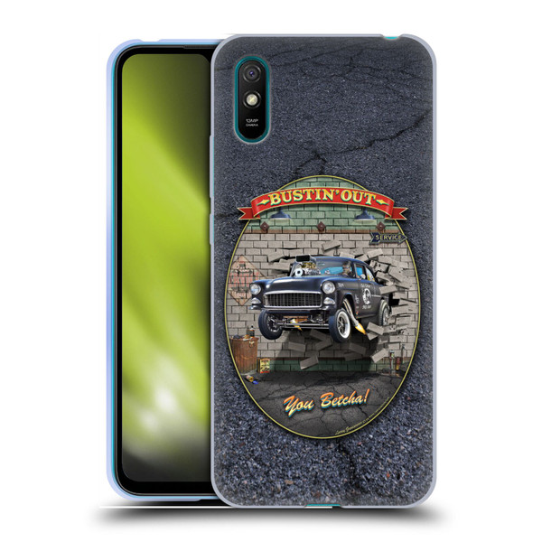 Larry Grossman Retro Collection Bustin' Out '55 Gasser Soft Gel Case for Xiaomi Redmi 9A / Redmi 9AT