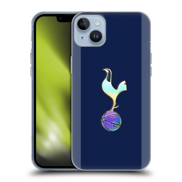 Tottenham Hotspur F.C. 2023/24 Badge Dark Blue and Purple Soft Gel Case for Apple iPhone 14 Plus