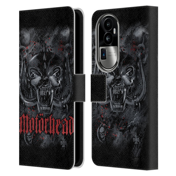Motorhead Graphics Deathstorm Leather Book Wallet Case Cover For OPPO Reno10 Pro+