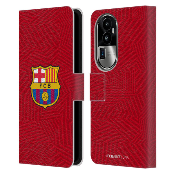 FC Barcelona Crest Red Leather Book Wallet Case Cover For OPPO Reno10 Pro+