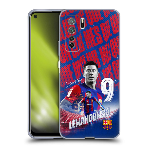 FC Barcelona 2023/24 First Team Robert Lewandowski Soft Gel Case for Huawei Nova 7 SE/P40 Lite 5G