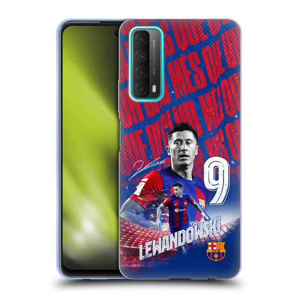 FC Barcelona 2023/24 First Team Robert Lewandowski Soft Gel Case for Huawei P Smart (2021)