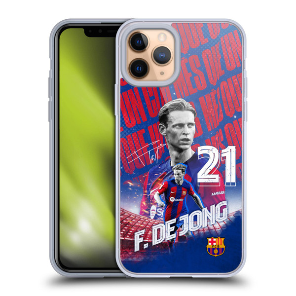 FC Barcelona 2023/24 First Team Frenkie de Jong Soft Gel Case for Apple iPhone 11 Pro