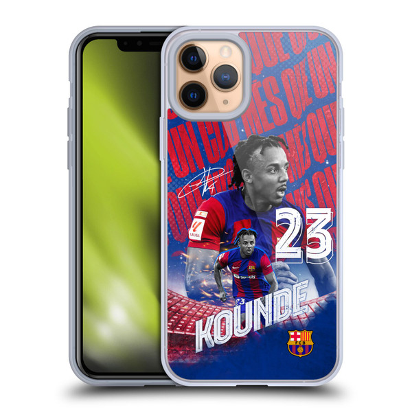 FC Barcelona 2023/24 First Team Jules Koundé Soft Gel Case for Apple iPhone 11 Pro & MagSafe