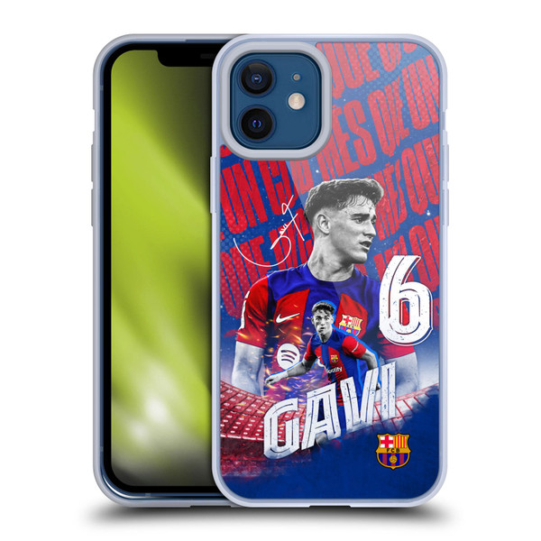 FC Barcelona 2023/24 First Team Gavi Soft Gel Case for Apple iPhone 12 / iPhone 12 Pro & MagSafe