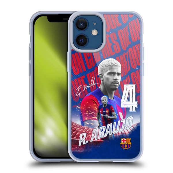 FC Barcelona 2023/24 First Team Ronald Araújo Soft Gel Case for Apple iPhone 12 Mini & MagSafe
