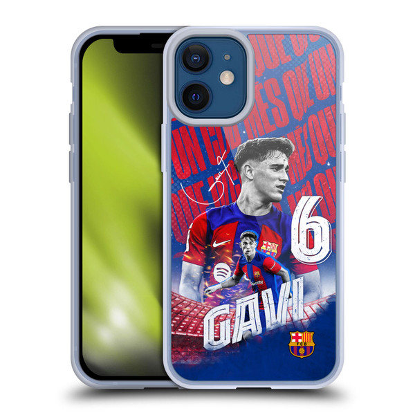 FC Barcelona 2023/24 First Team Gavi Soft Gel Case for Apple iPhone 12 Mini & MagSafe