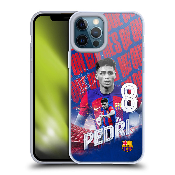 FC Barcelona 2023/24 First Team Pedri Soft Gel Case for Apple iPhone 12 Pro Max & MagSafe