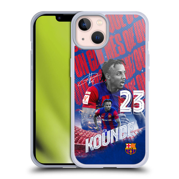 FC Barcelona 2023/24 First Team Jules Koundé Soft Gel Case for Apple iPhone 13