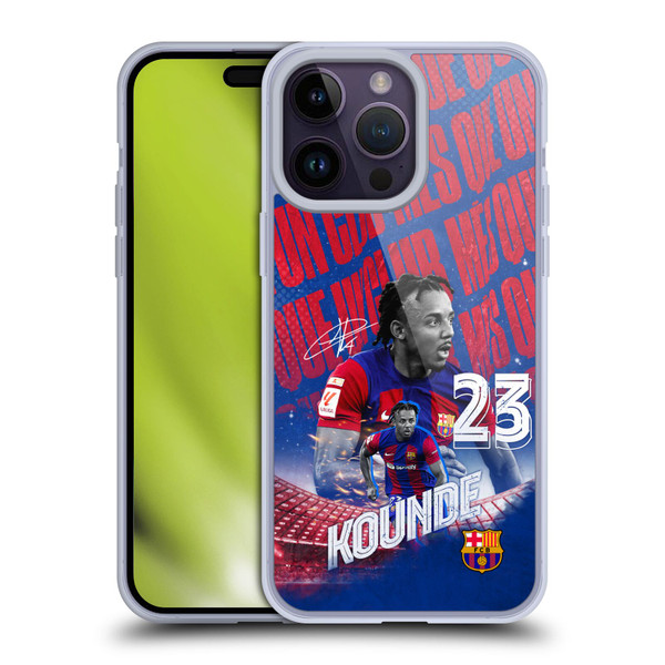 FC Barcelona 2023/24 First Team Jules Koundé Soft Gel Case for Apple iPhone 14 Pro Max & MagSafe