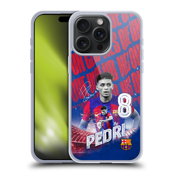 FC Barcelona 2023/24 First Team Pedri Soft Gel Case for Apple iPhone 15 Pro Max & MagSafe