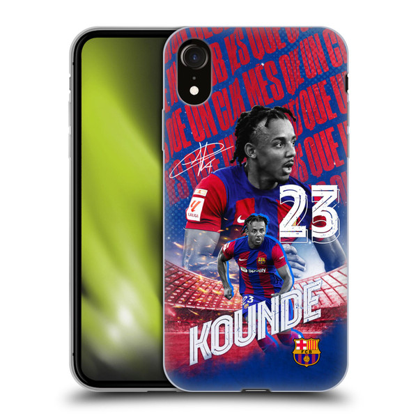 FC Barcelona 2023/24 First Team Jules Koundé Soft Gel Case for Apple iPhone XR