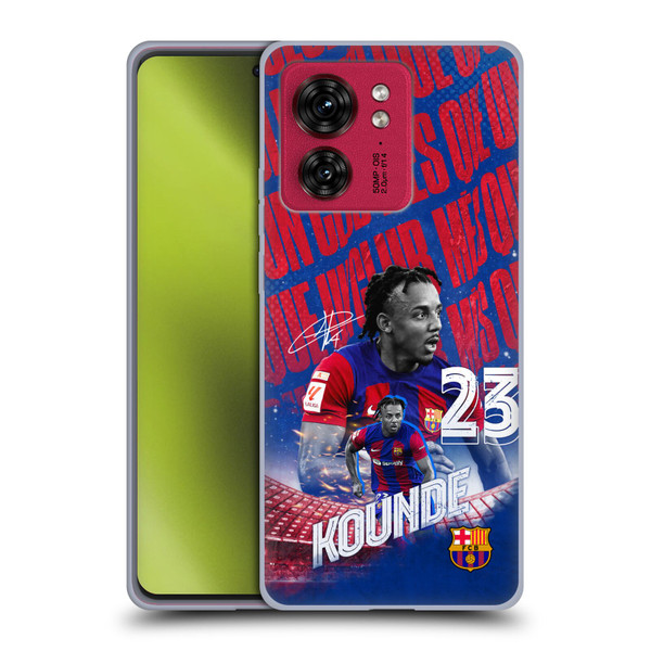 FC Barcelona 2023/24 First Team Jules Koundé Soft Gel Case for Motorola Moto Edge 40