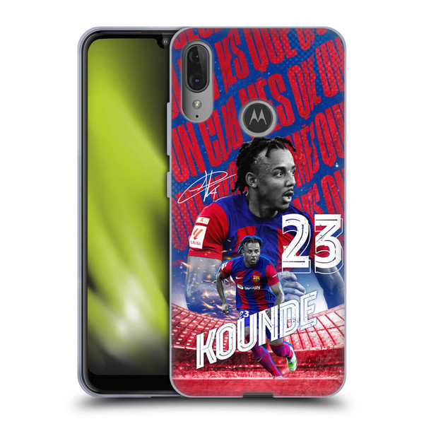 FC Barcelona 2023/24 First Team Robert Lewandowski Soft Gel Case for Motorola Moto E6 Plus