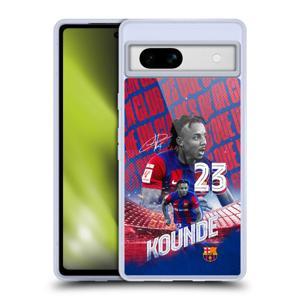 FC Barcelona 2023/24 First Team Jules Koundé Soft Gel Case for Google Pixel 7a