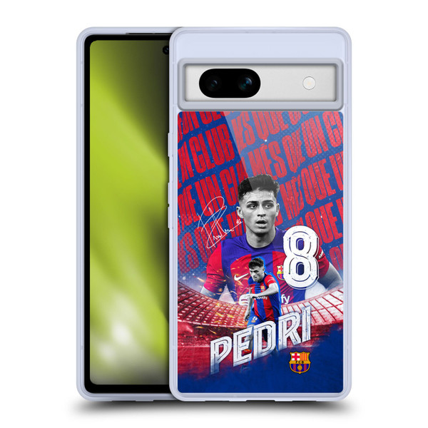 FC Barcelona 2023/24 First Team Pedri Soft Gel Case for Google Pixel 7a