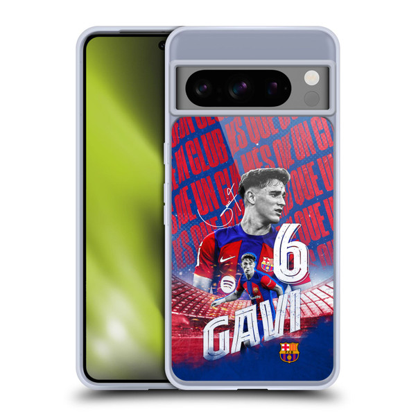 FC Barcelona 2023/24 First Team Gavi Soft Gel Case for Google Pixel 8 Pro