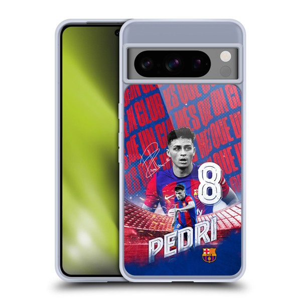 FC Barcelona 2023/24 First Team Pedri Soft Gel Case for Google Pixel 8 Pro