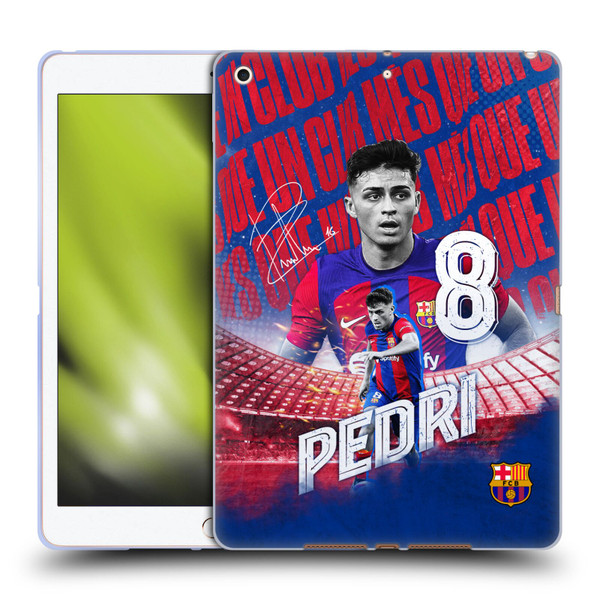FC Barcelona 2023/24 First Team Pedri Soft Gel Case for Apple iPad 10.2 2019/2020/2021