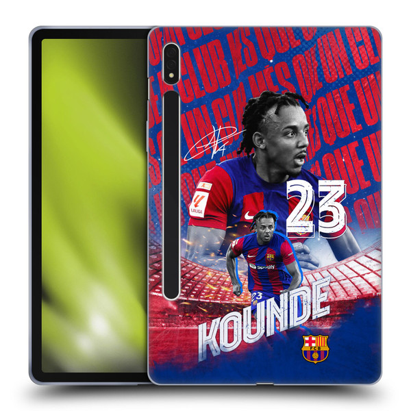 FC Barcelona 2023/24 First Team Jules Koundé Soft Gel Case for Samsung Galaxy Tab S8