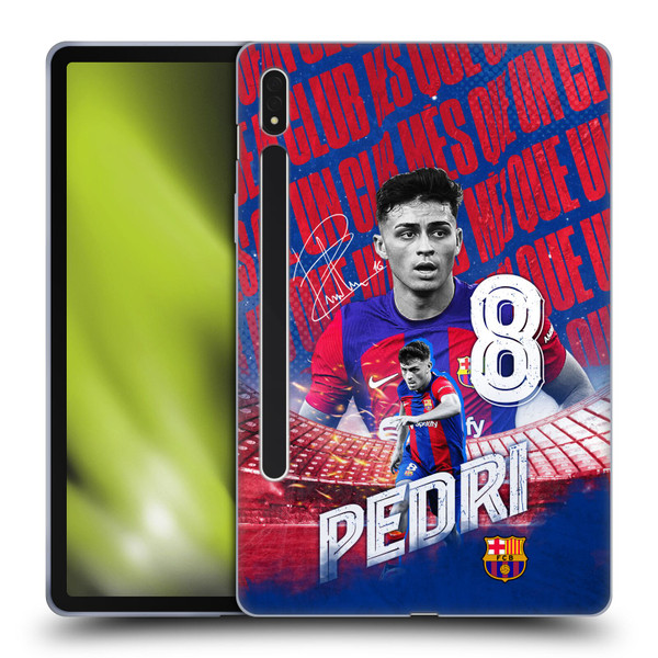 FC Barcelona 2023/24 First Team Pedri Soft Gel Case for Samsung Galaxy Tab S8