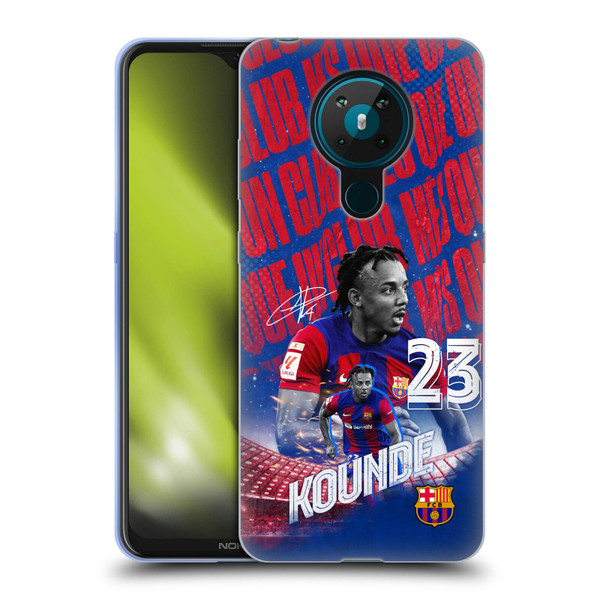 FC Barcelona 2023/24 First Team Jules Koundé Soft Gel Case for Nokia 5.3