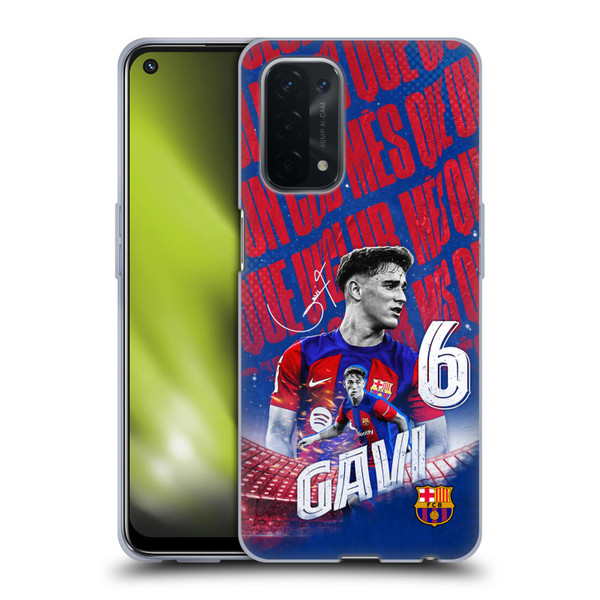 FC Barcelona 2023/24 First Team Gavi Soft Gel Case for OPPO A54 5G