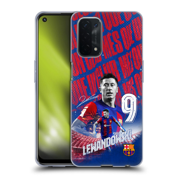 FC Barcelona 2023/24 First Team Robert Lewandowski Soft Gel Case for OPPO A54 5G
