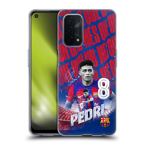 FC Barcelona 2023/24 First Team Pedri Soft Gel Case for OPPO A54 5G