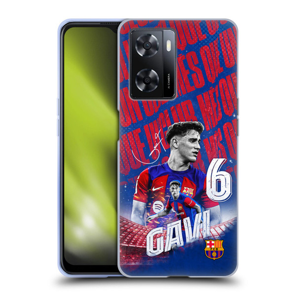FC Barcelona 2023/24 First Team Gavi Soft Gel Case for OPPO A57s