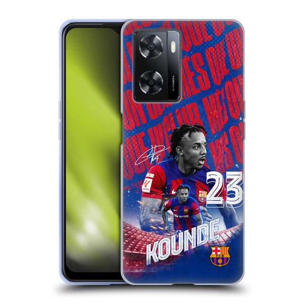 FC Barcelona 2023/24 First Team Jules Koundé Soft Gel Case for OPPO A57s