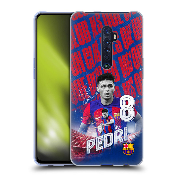 FC Barcelona 2023/24 First Team Pedri Soft Gel Case for OPPO Reno 2