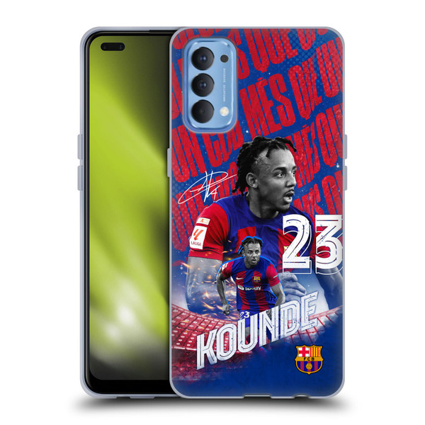FC Barcelona 2023/24 First Team Jules Koundé Soft Gel Case for OPPO Reno 4 5G