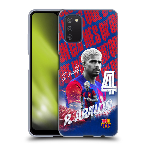 FC Barcelona 2023/24 First Team Ronald Araújo Soft Gel Case for Samsung Galaxy A03s (2021)