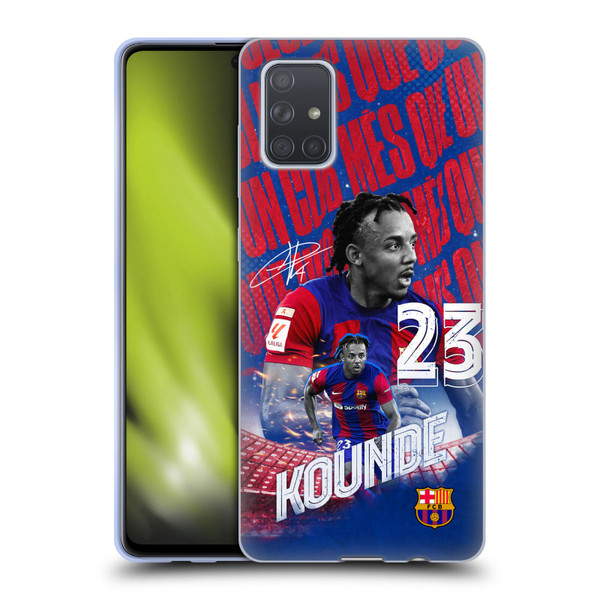 FC Barcelona 2023/24 First Team Jules Koundé Soft Gel Case for Samsung Galaxy A71 (2019)