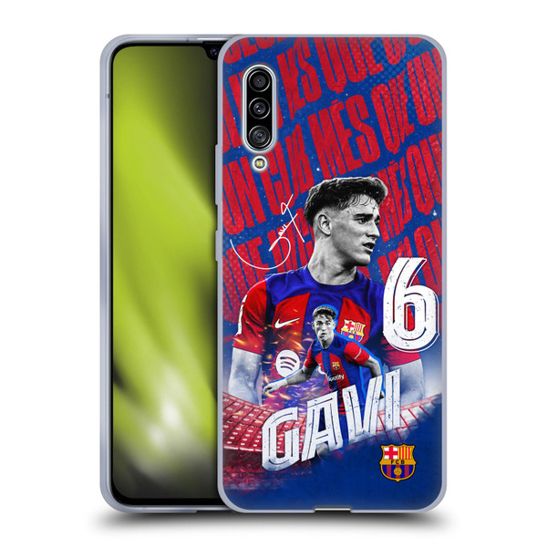 FC Barcelona 2023/24 First Team Gavi Soft Gel Case for Samsung Galaxy A90 5G (2019)