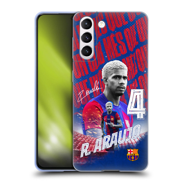 FC Barcelona 2023/24 First Team Ronald Araújo Soft Gel Case for Samsung Galaxy S21 5G