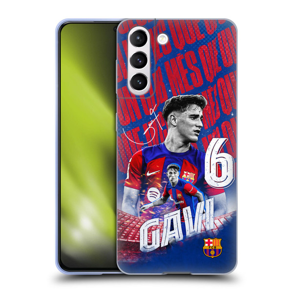 FC Barcelona 2023/24 First Team Gavi Soft Gel Case for Samsung Galaxy S21 5G
