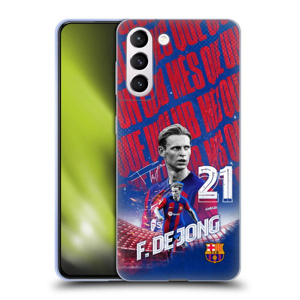 FC Barcelona 2023/24 First Team Frenkie de Jong Soft Gel Case for Samsung Galaxy S21+ 5G