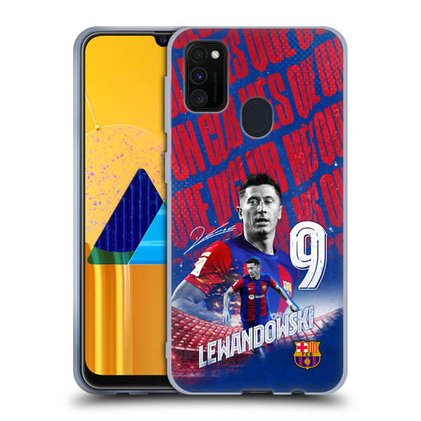 FC Barcelona 2023/24 First Team Robert Lewandowski Soft Gel Case for Samsung Galaxy M30s (2019)/M21 (2020)