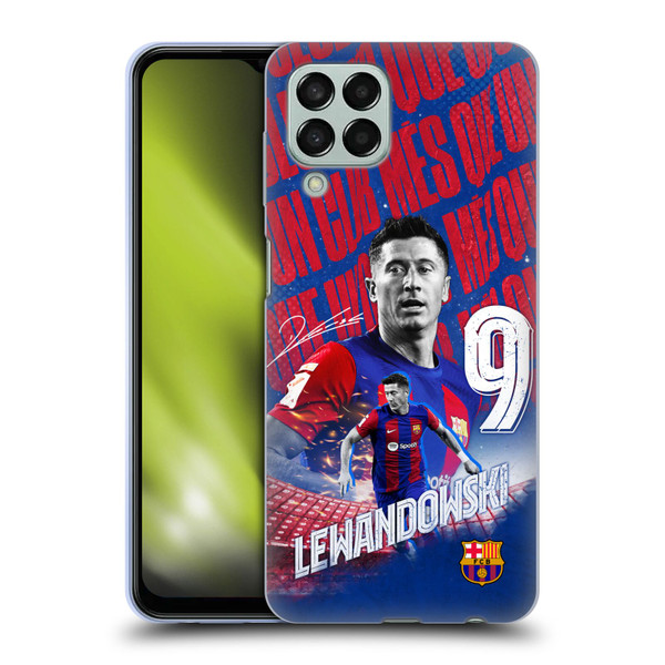 FC Barcelona 2023/24 First Team Robert Lewandowski Soft Gel Case for Samsung Galaxy M33 (2022)