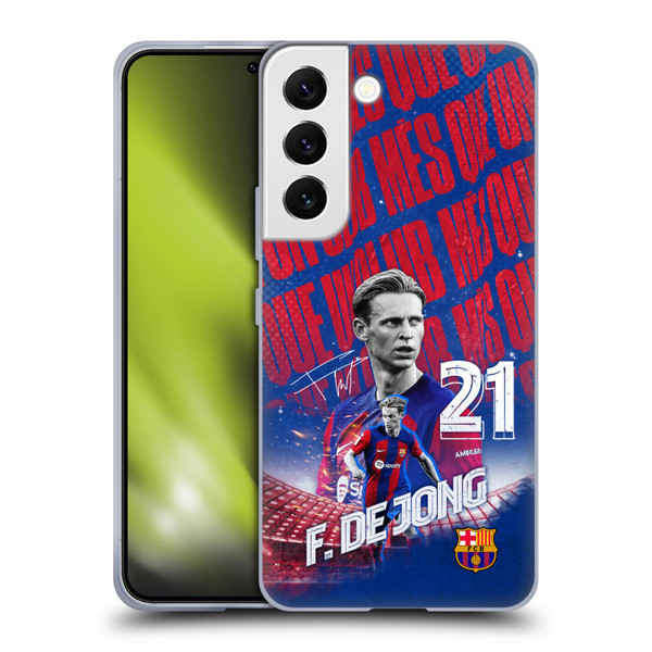FC Barcelona 2023/24 First Team Frenkie de Jong Soft Gel Case for Samsung Galaxy S22 5G