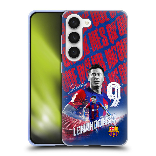 FC Barcelona 2023/24 First Team Robert Lewandowski Soft Gel Case for Samsung Galaxy S23 5G